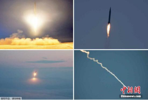 资料图：朝鲜人民军进行导弹发射训练。