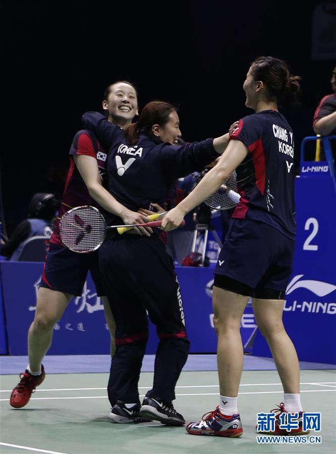 （体育）（3）羽毛球——尤伯杯：韩国队晋级决赛
