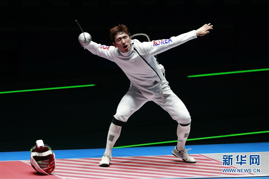 （里约奥运会·夺冠一刻）（4）击剑——男子重剑个人赛：韩国选手夺冠