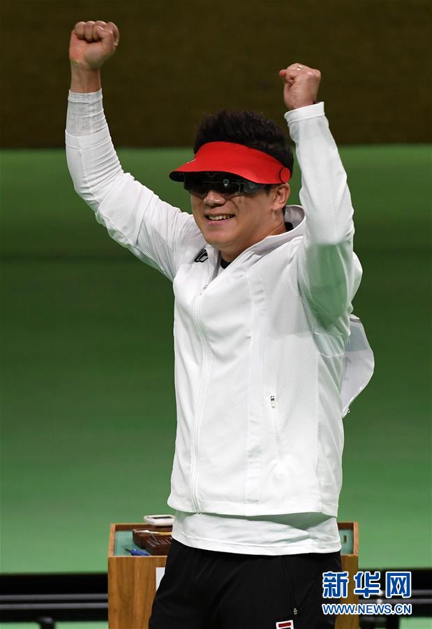 （里约奥运会·夺冠一刻）（8）射击——男子50米手枪：韩国选手秦钟午夺冠