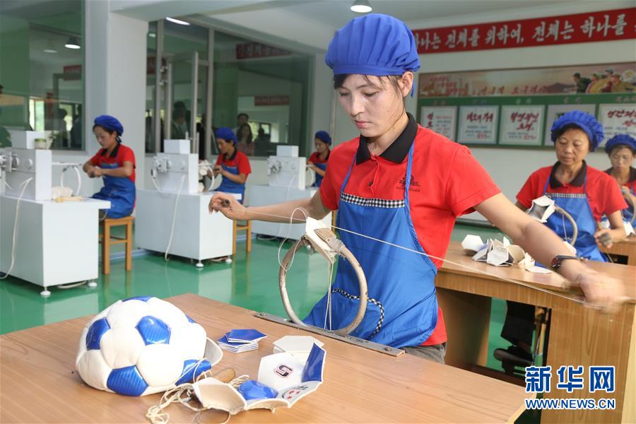 （XHDW）（6）驻朝鲜使团和国际机构代表参观平壤体育器材工厂和金杯体育人综合食品厂